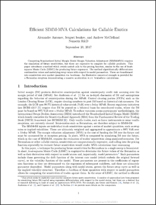 Efficient SIMM-MVA Calculations for Callable Exotics
